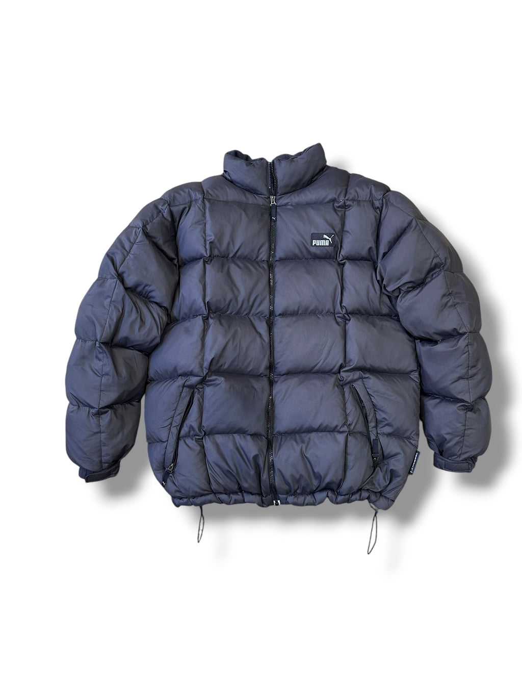2000s Puma Daunenjacke Schwarz Gesteppt | Vintage L