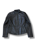 2000s Biker Lederjacke Schwarz | Lammleder | S–M