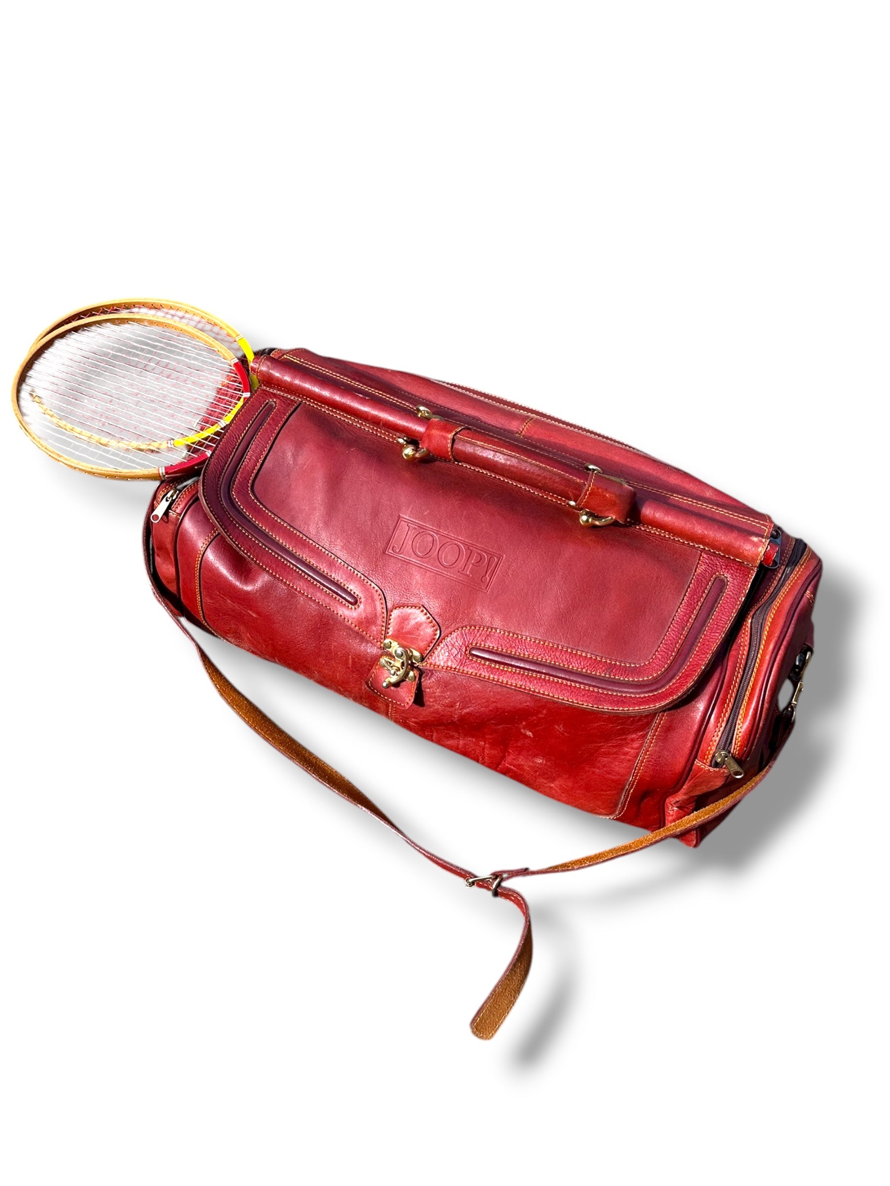 1990s JOOP! Leather Holdall Rot/Orange | Vintage