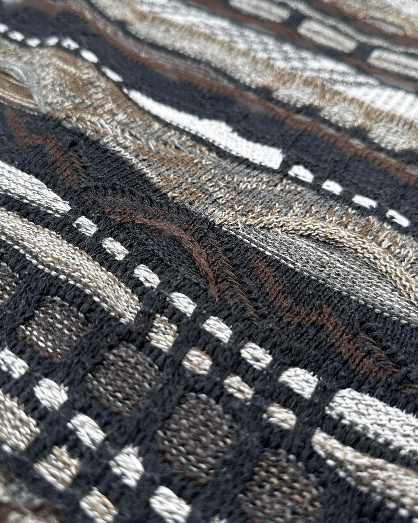 1990s Roundtree & Yorke 3D-Strickpullover Mehrfarbig | Vintage L