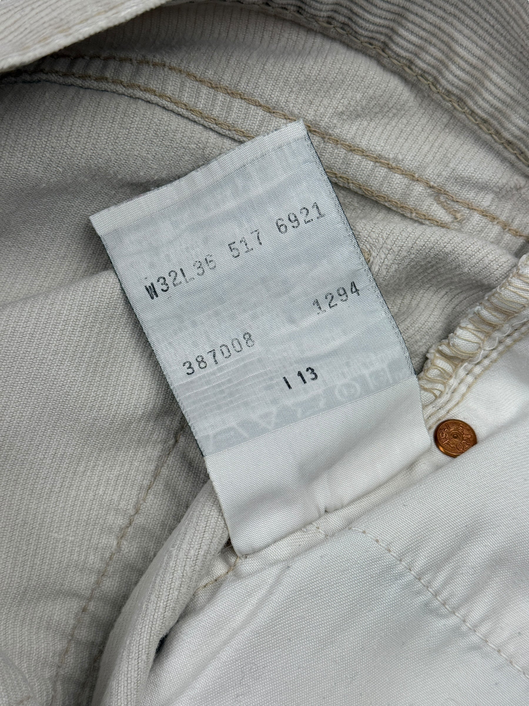 1990s Levi’s 517 Cord Cream | M-L W32 L36