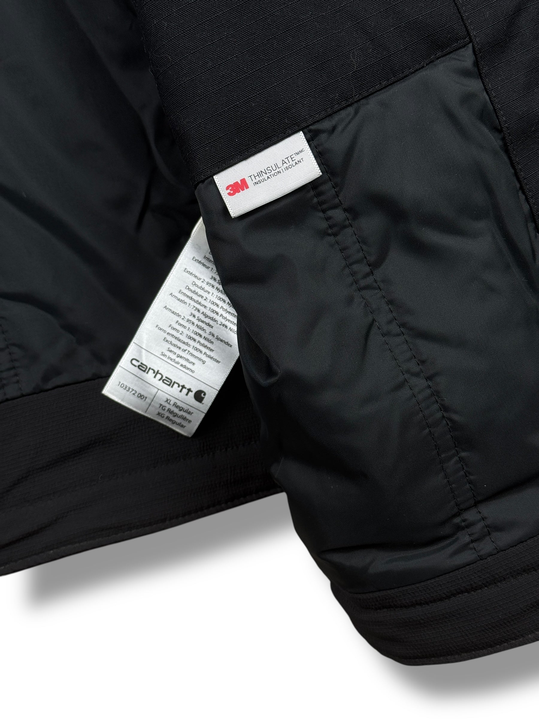 2010s Carhartt Detroit Full Swing Heavy Workwear Jacke Schwarz | 3M Thinsulate | XL