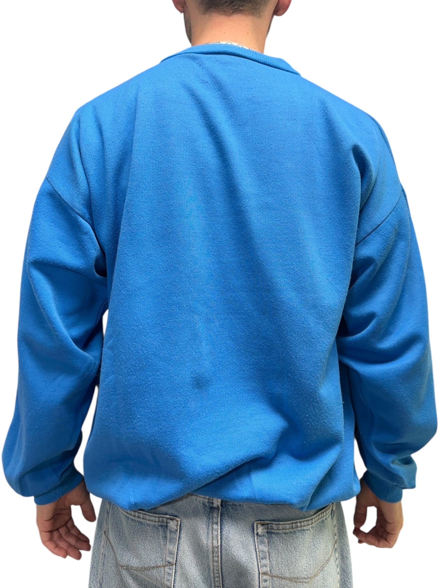 1980s Sweater Baseball Blau Baseball Italy XL