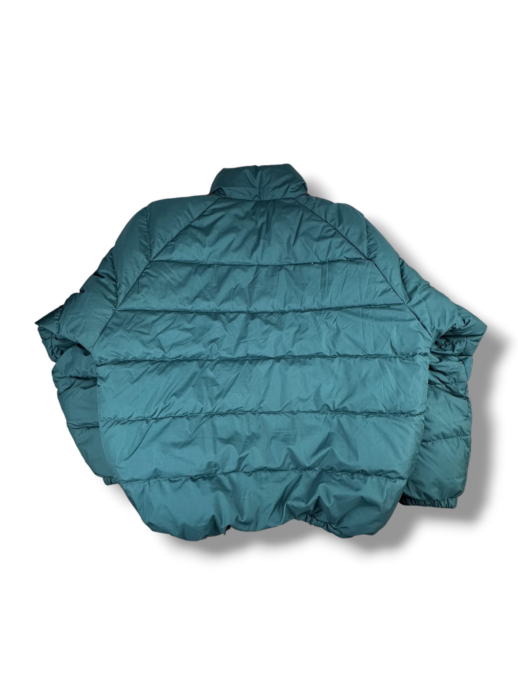 2000s Fila Daunenjacke Grün orange Gesteppt | Vintage XL