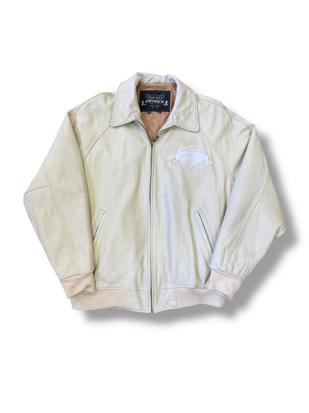2000s Avirex A Varsity Lederjacke Bomber | XXL / 2XL | Signature USA