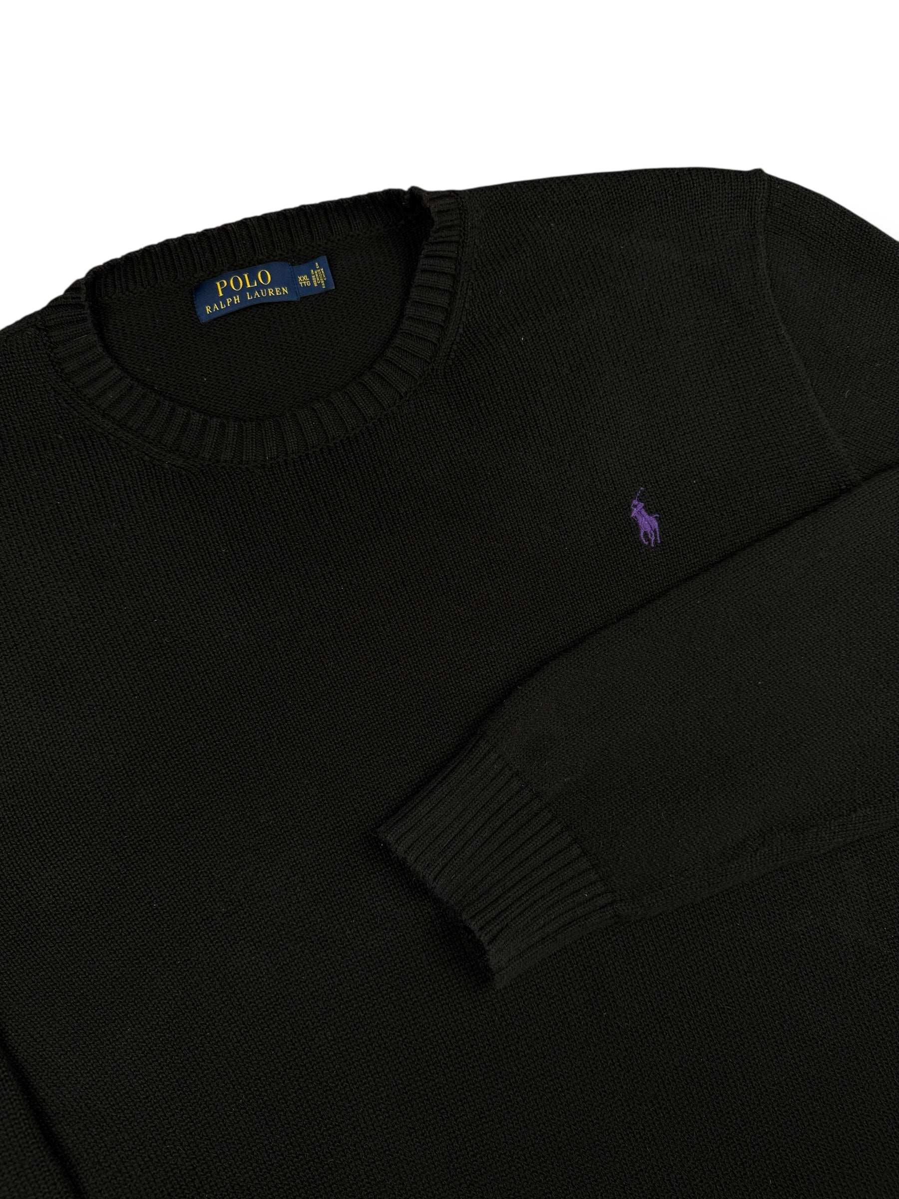 2010s Ralph Lauren Sweatshirt Schwarz Lila | XXL