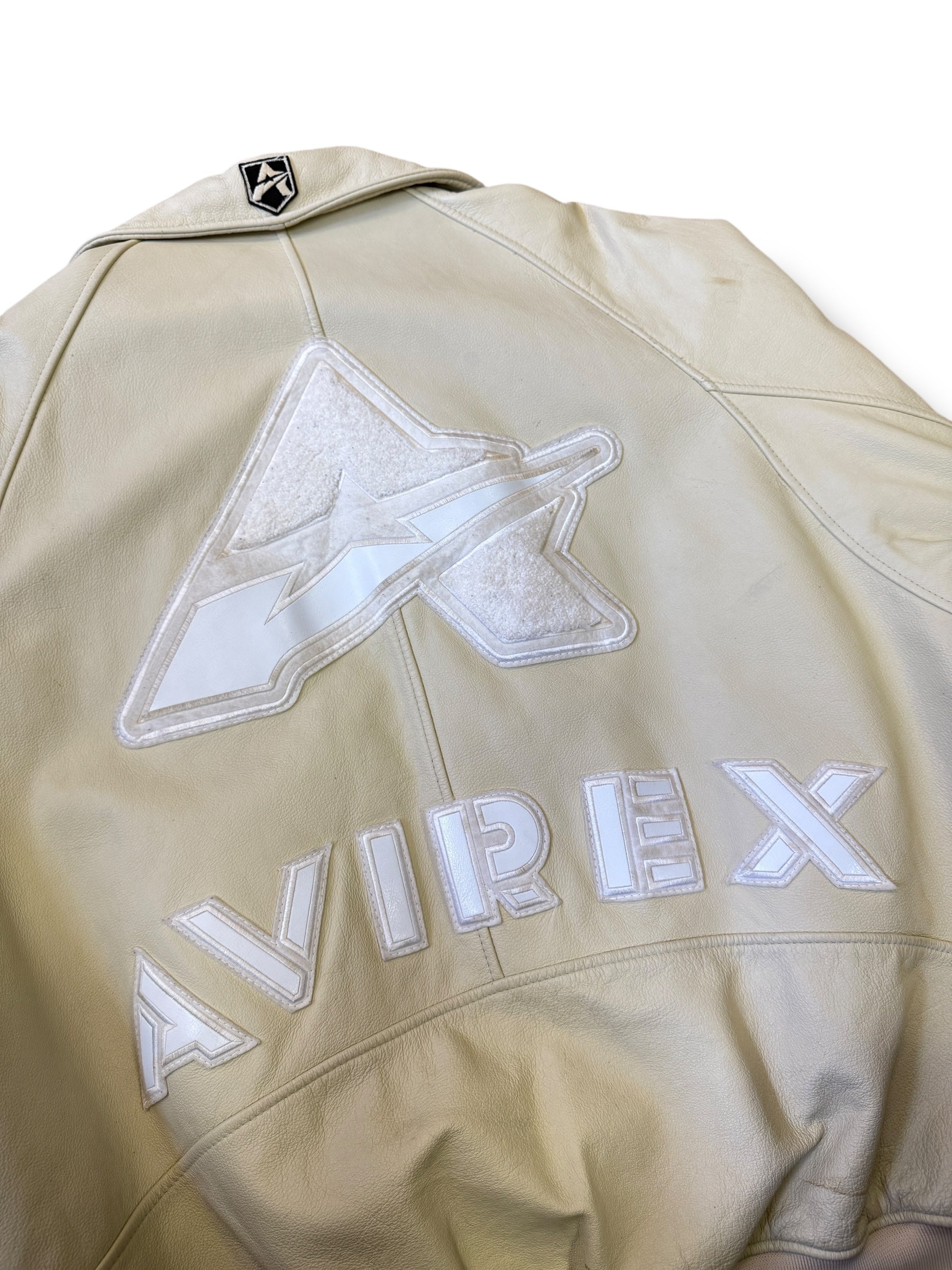 2000s Avirex A Varsity Lederjacke Bomber | XXL / 2XL | Signature USA