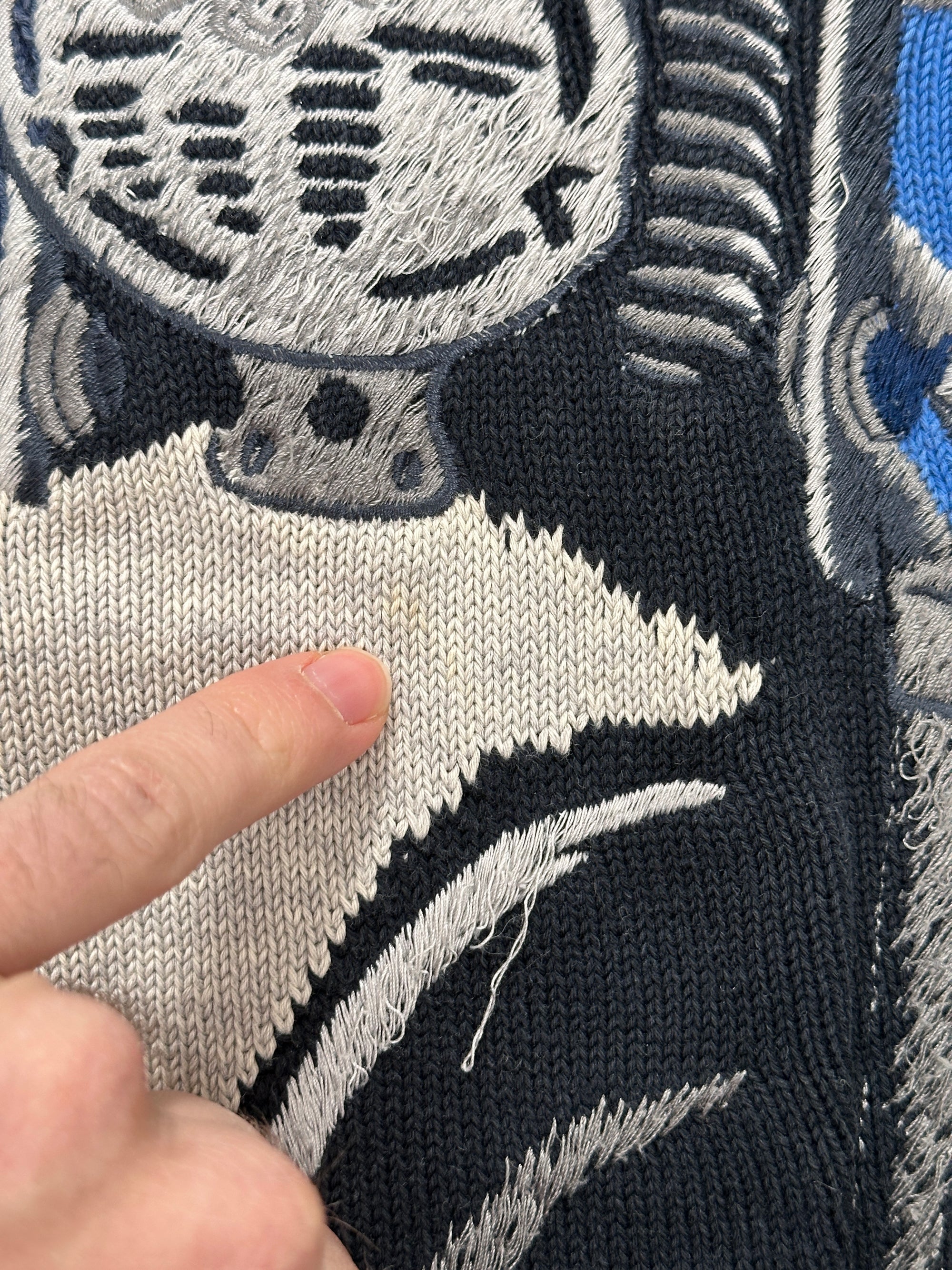 1992 Iceberg Disney Donald Duck auf Motorrad Sweater L