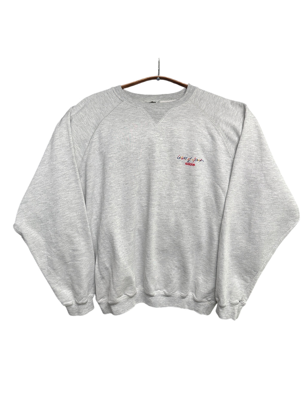 1980s Adidas „colors of sports“ Sweater Grau L