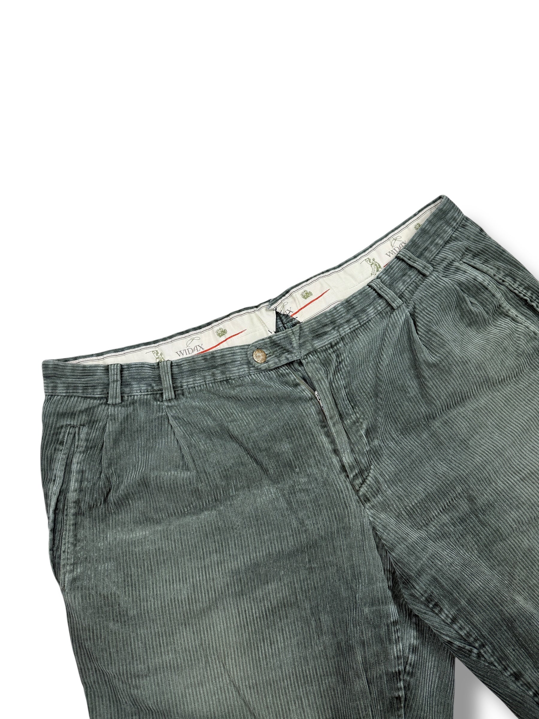 1990s Widax Cordhose Dunkelgrün | Short XL W40