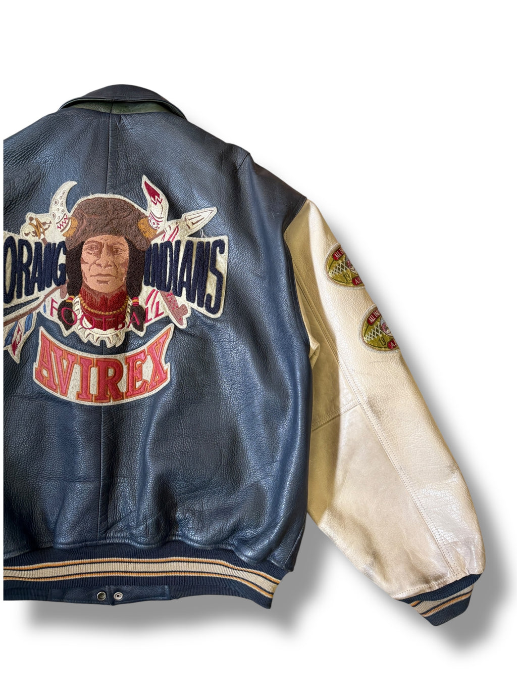 1990s Avirex Oorang Indian Head Lederjacke EXC Edition | XL