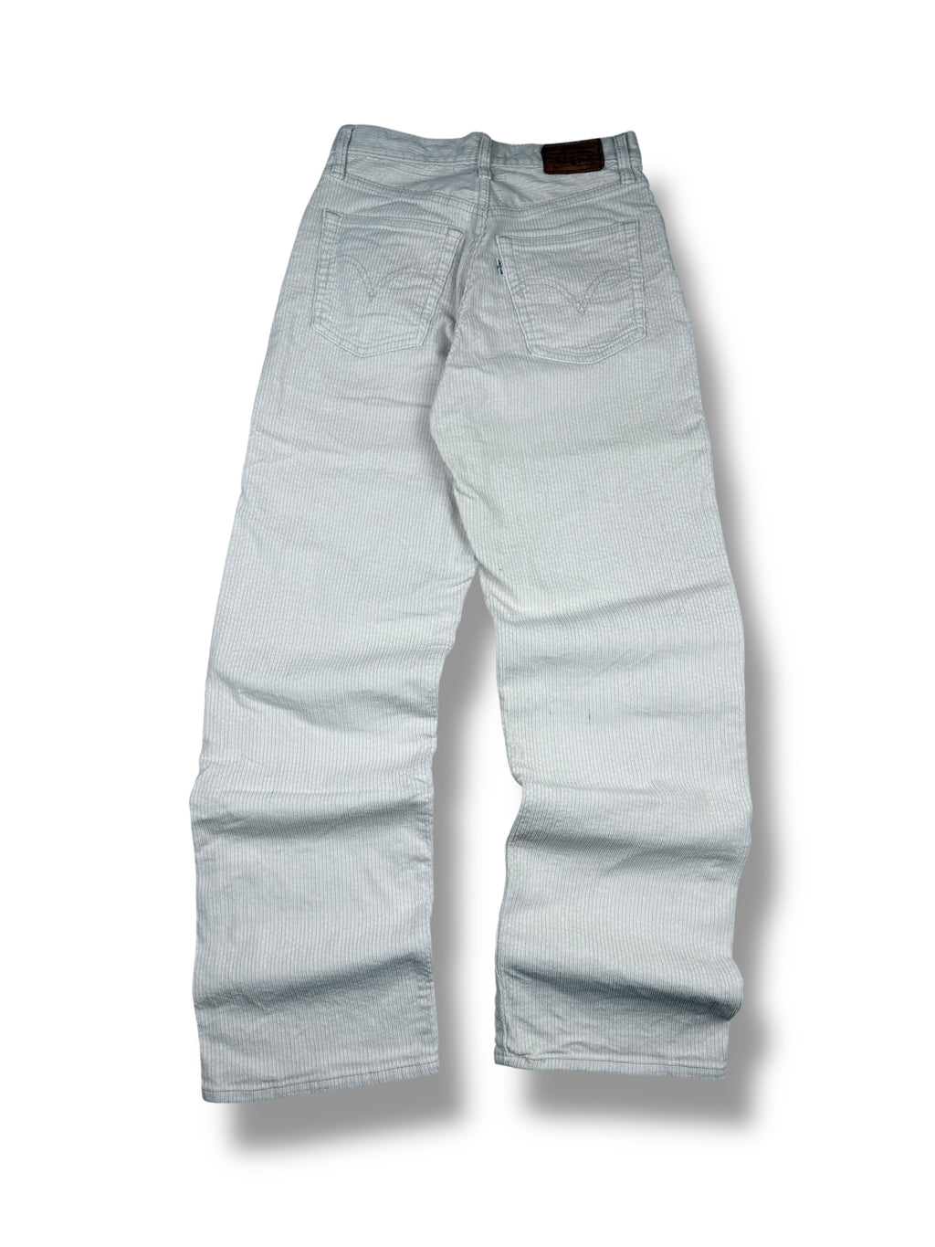 2010s Levi’s Ribcage Straight Cordhose Weiß | XS W26