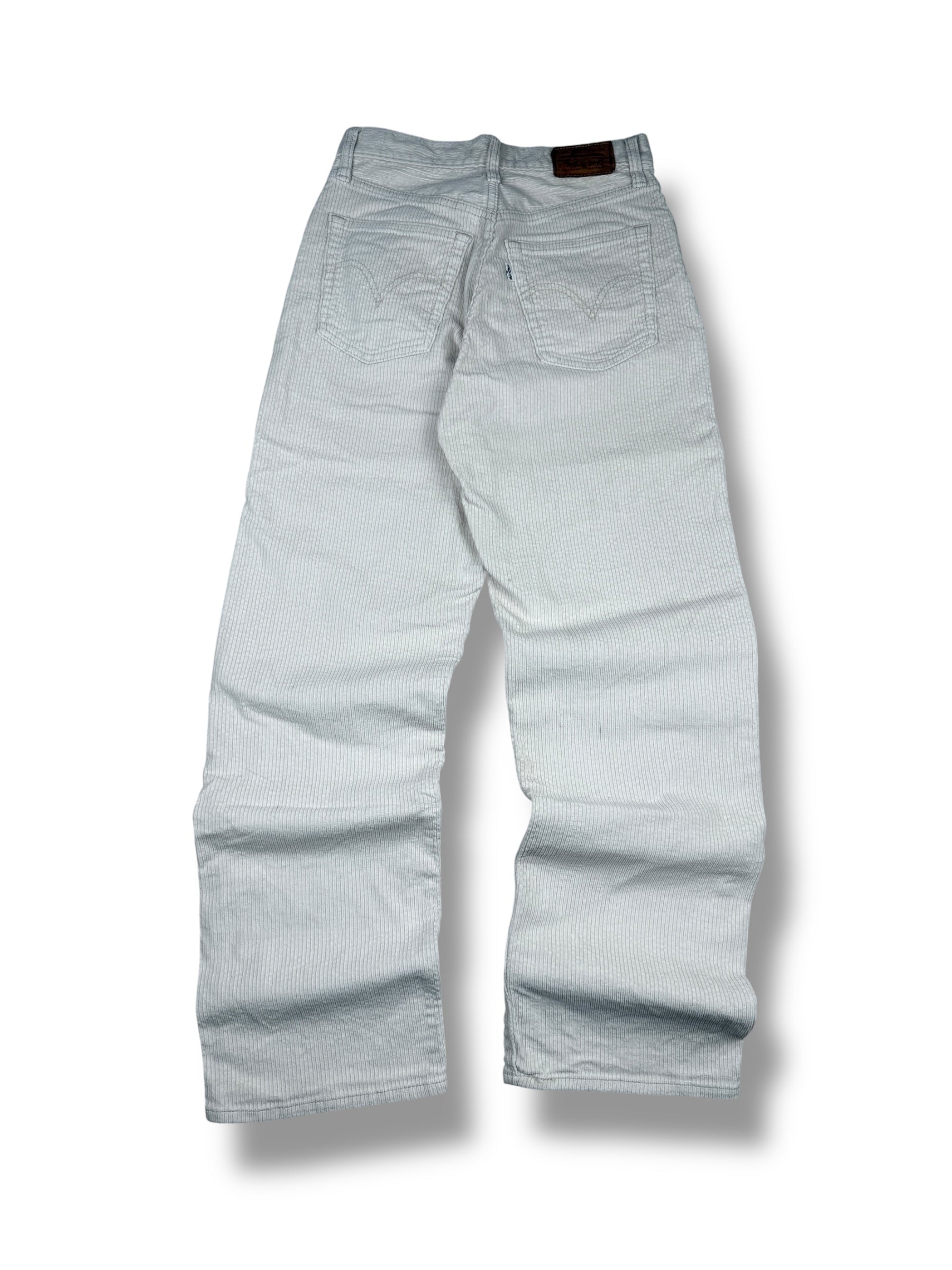 2010s Levi’s Ribcage Straight Cordhose Weiß | XS W26