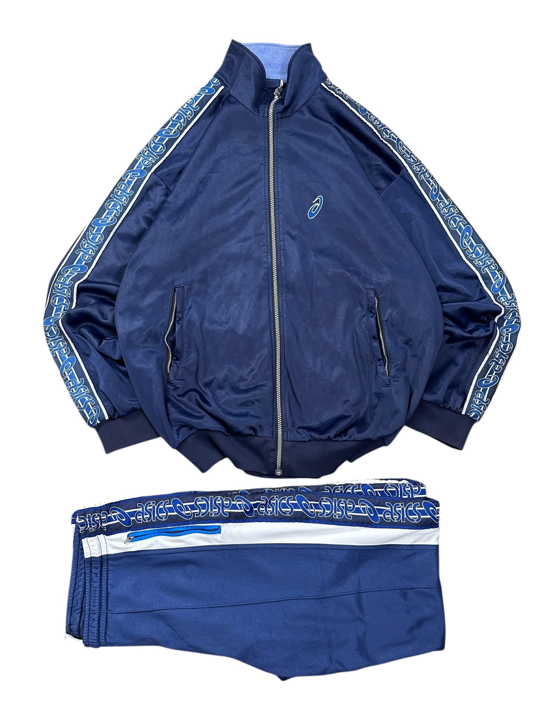 1990s Asics Trainingsanzug Hose Track Jacket XL/XXL
