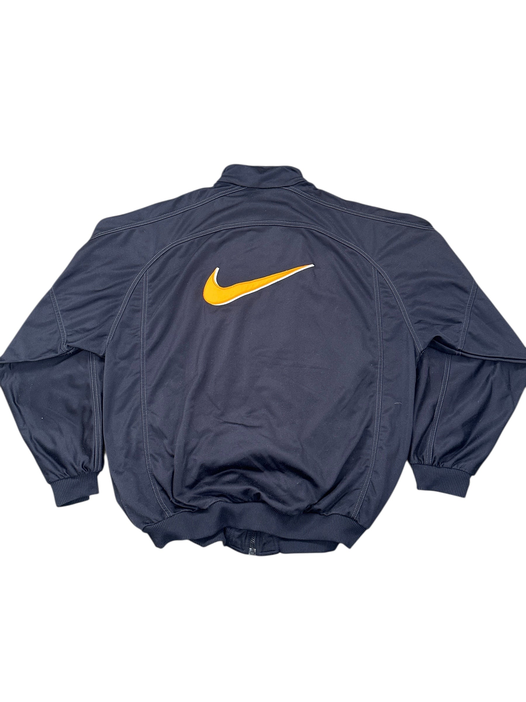 1990s Nike Trainingsjacke Backswoosh Schwarz Orange XL