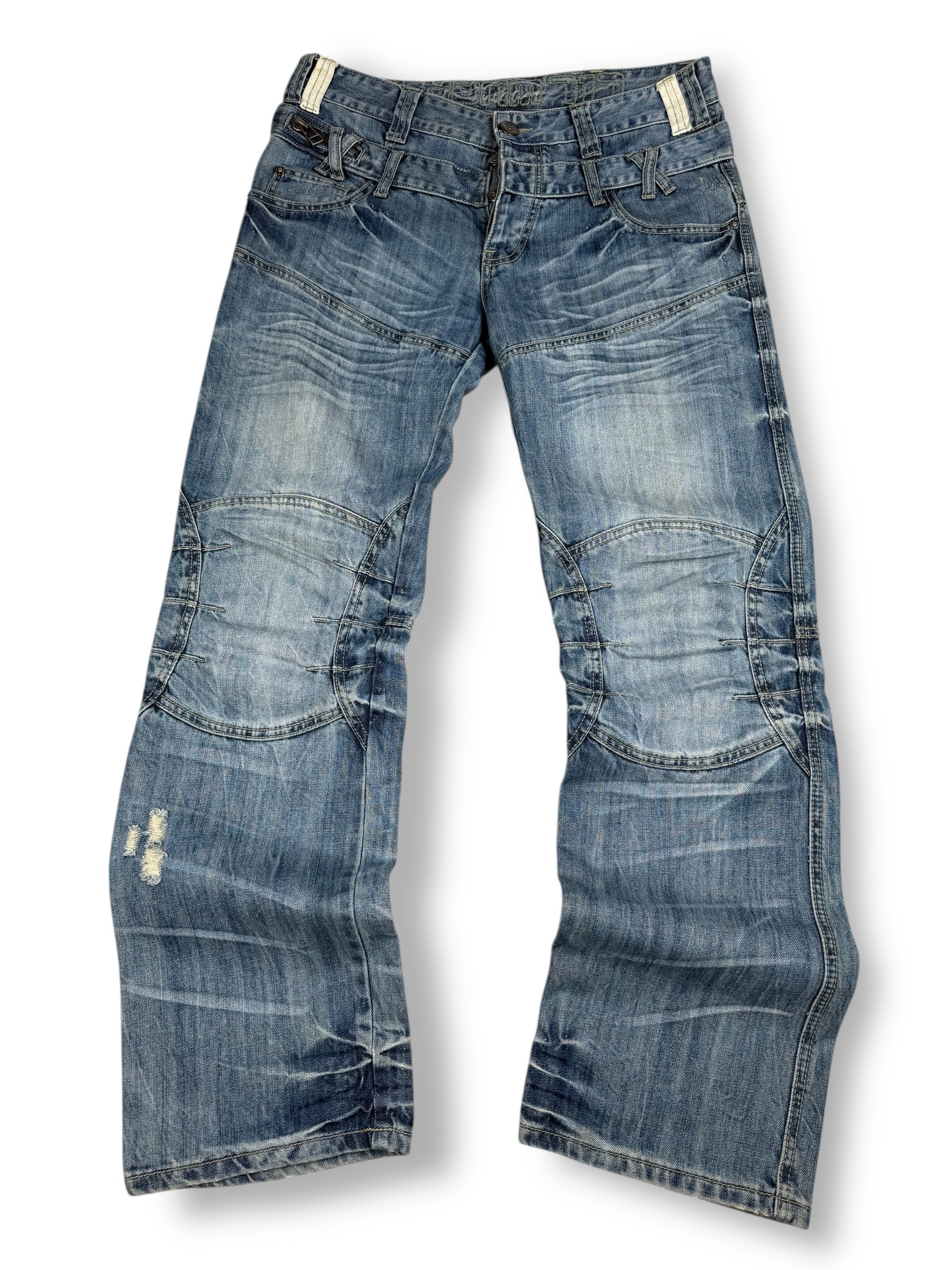 Y2K Jeans Blau washed| M-L