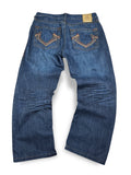 2000s True Religion Style Jeans Dunkelblau | L Kurz