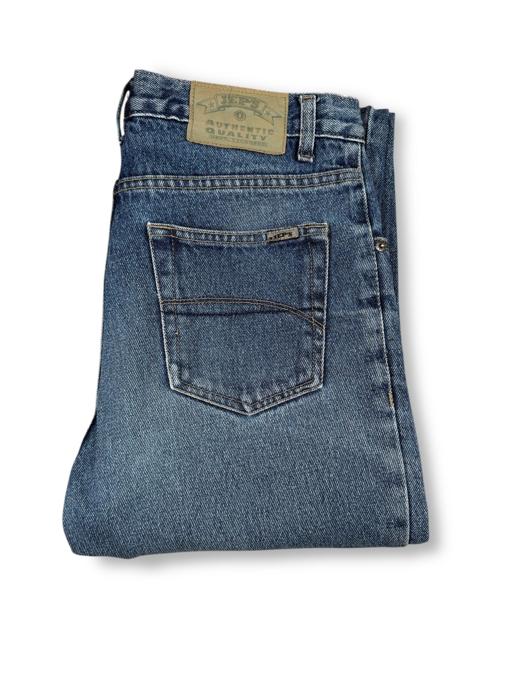 1990s Jeps Blue Denim Jeans | Size S-M (W30 L32) | Vintage