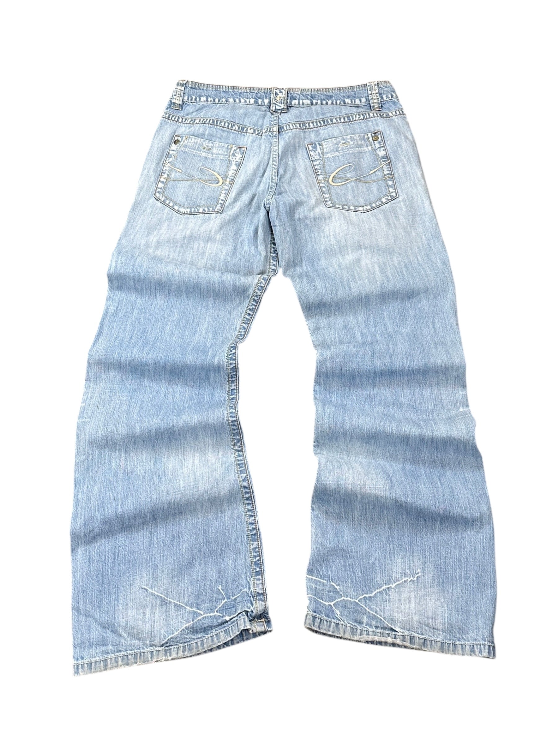 2000s EDC Esprit Vintage baggy Jeans Hellblau Low waist W33 L34
