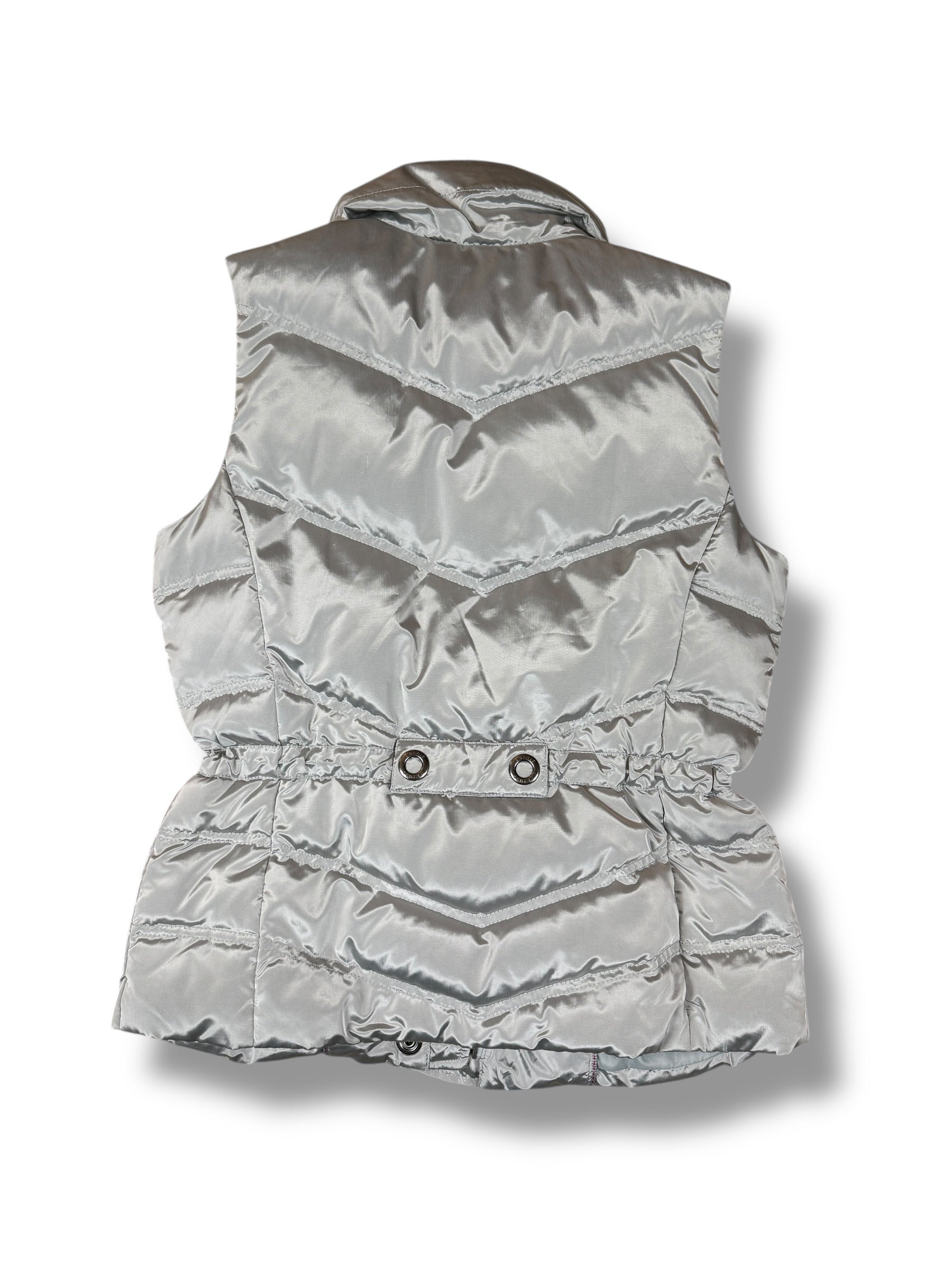 2000s Y2K Esprit Daunenweste Grau/Silber | M