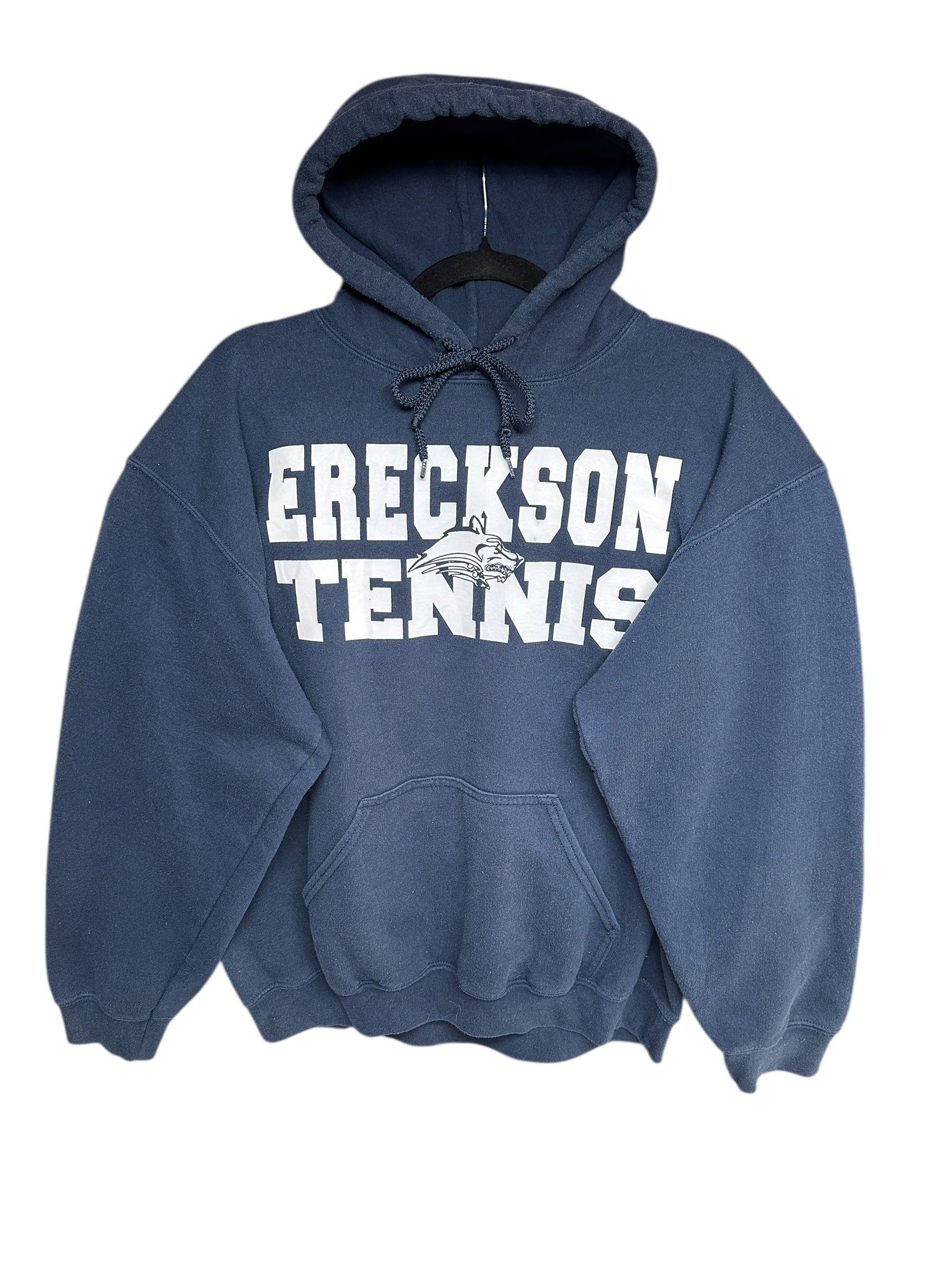 2000s Heavy College Hoodie Gildan Tennis M-L