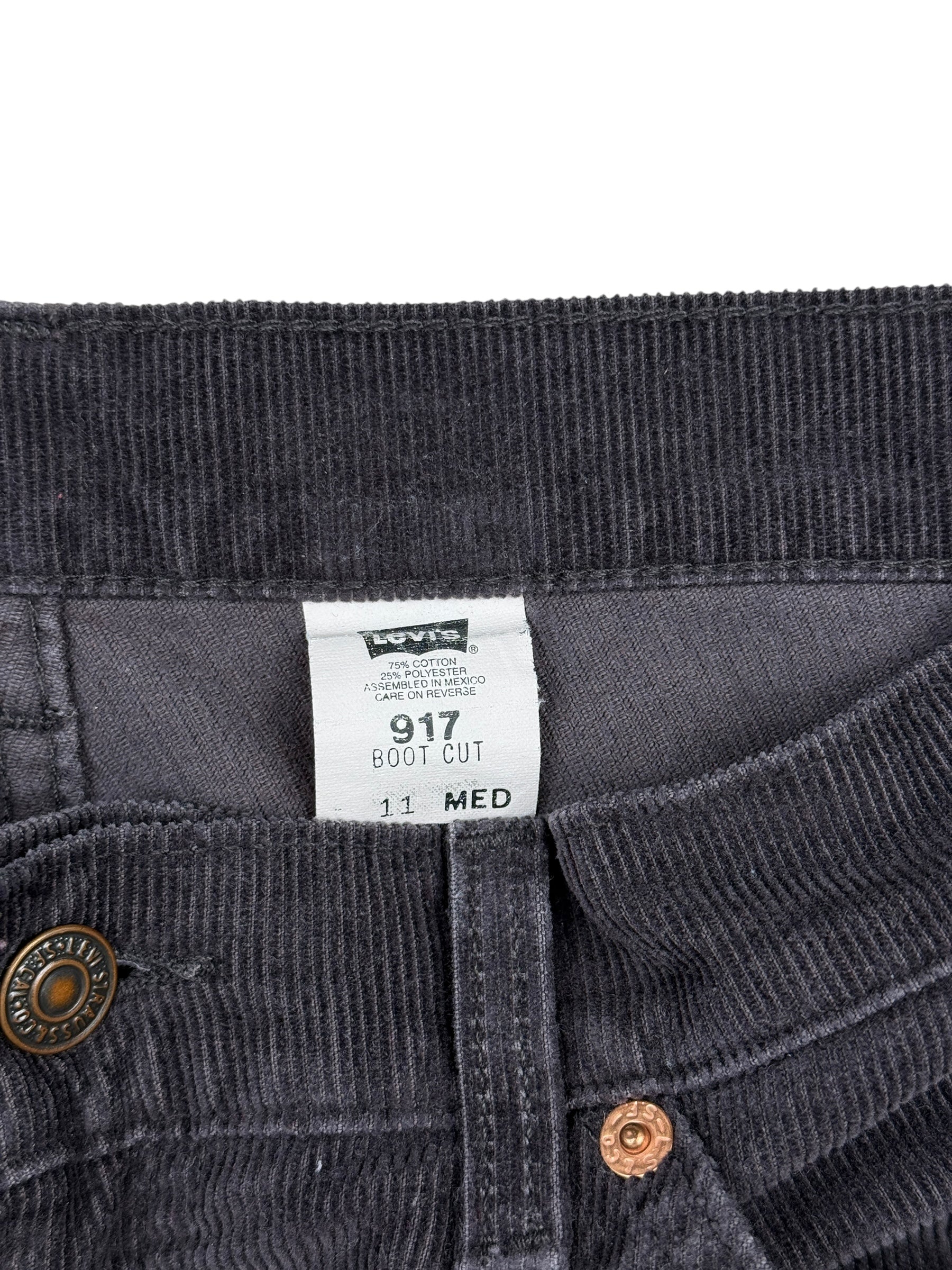 1990s Levi’s 917 Bootcut Hose Dunkelbraun | Größe M W29