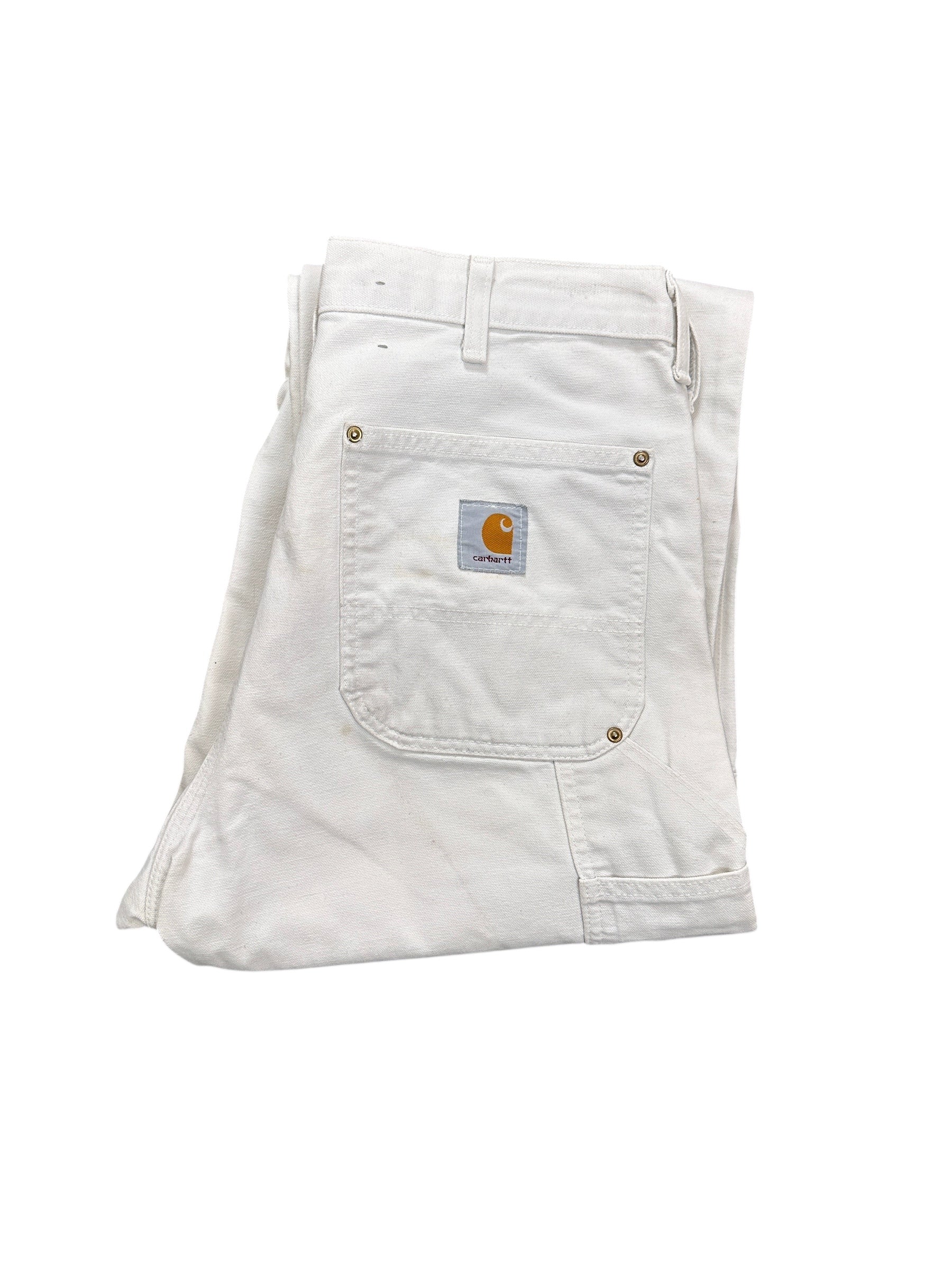 1990s Carhartt Single Knee vintage Weiß USA 32x34