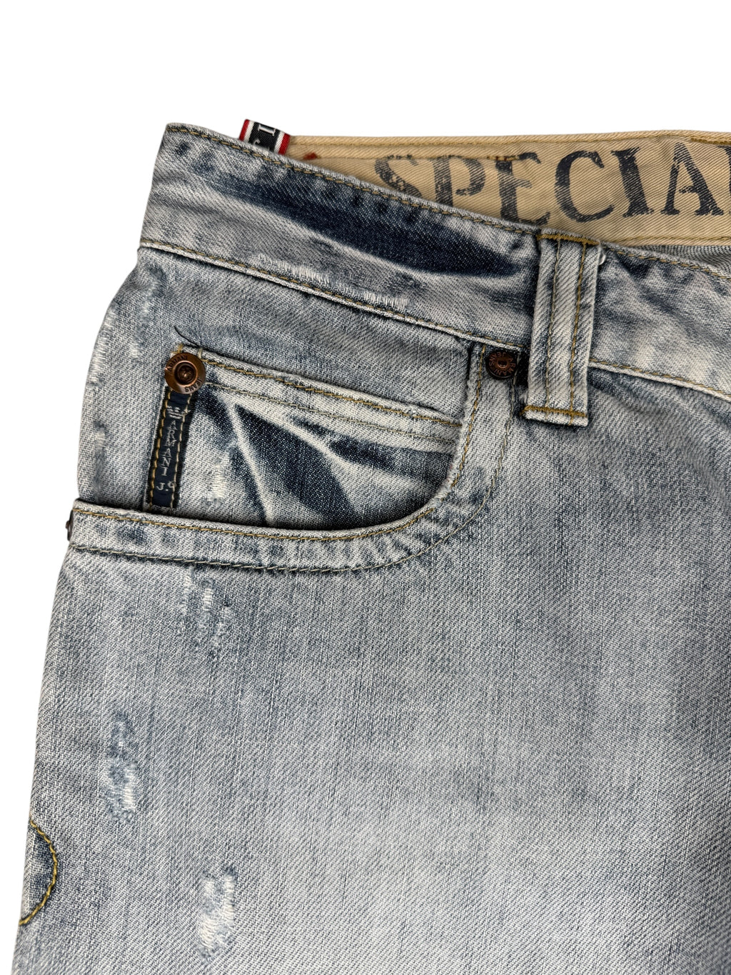 2000s Armani Jeans Light Blue Distressed | M (W31)