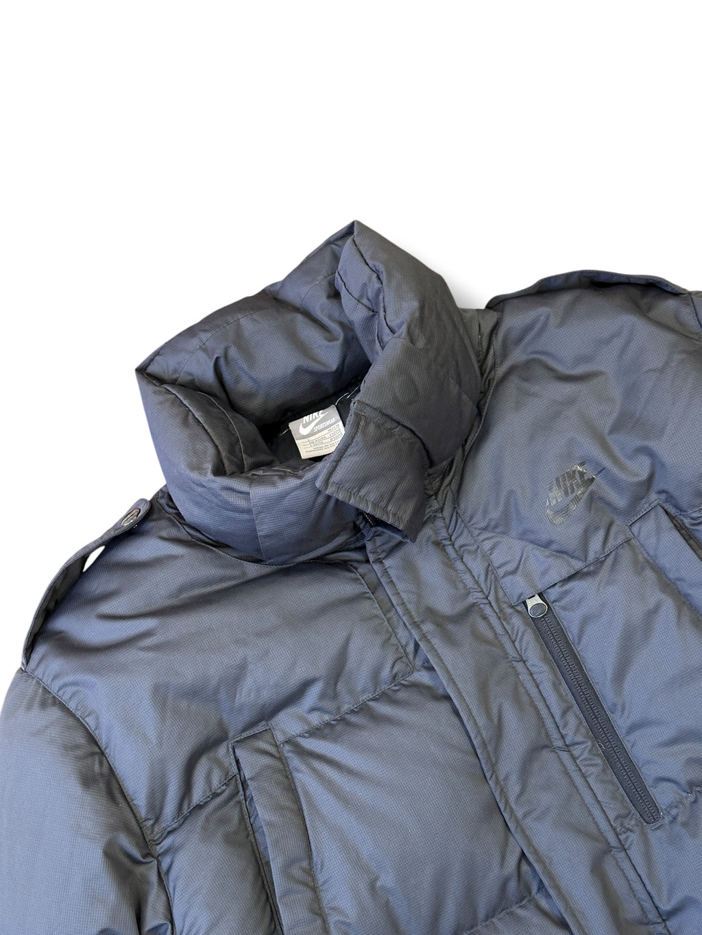 2000s Nike Daunenjacke Dunkelgrau Grey Tag | Daunen XL