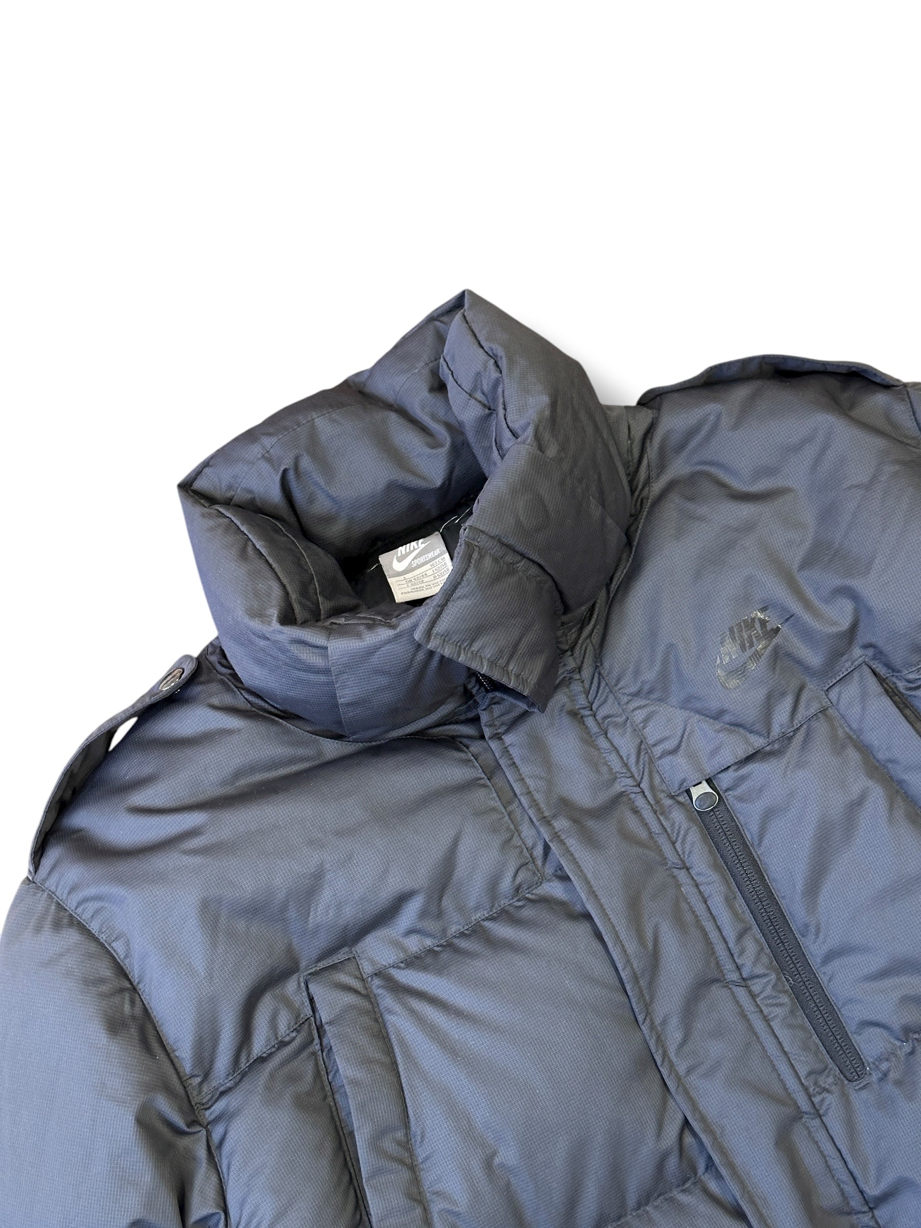 2000s Nike Daunenjacke Dunkelgrau Grey Tag | Daunen XL