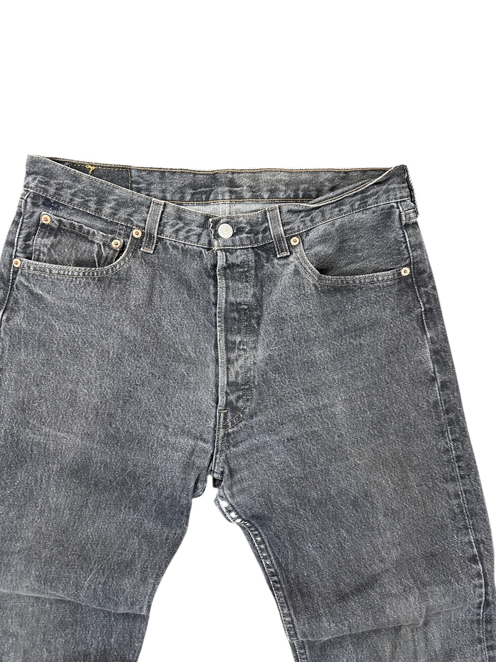 1990s Levi’s 501 Jeans Washed Schwarz W34 L32