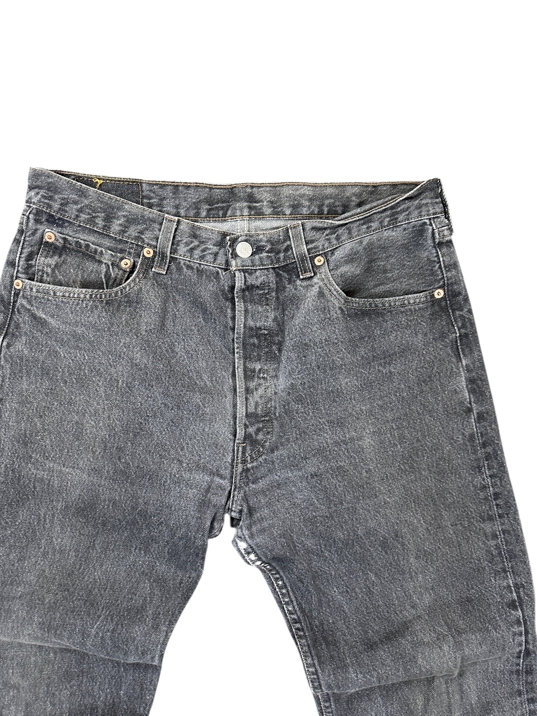 1990s Levi’s 501 Jeans Washed Schwarz W34 L32