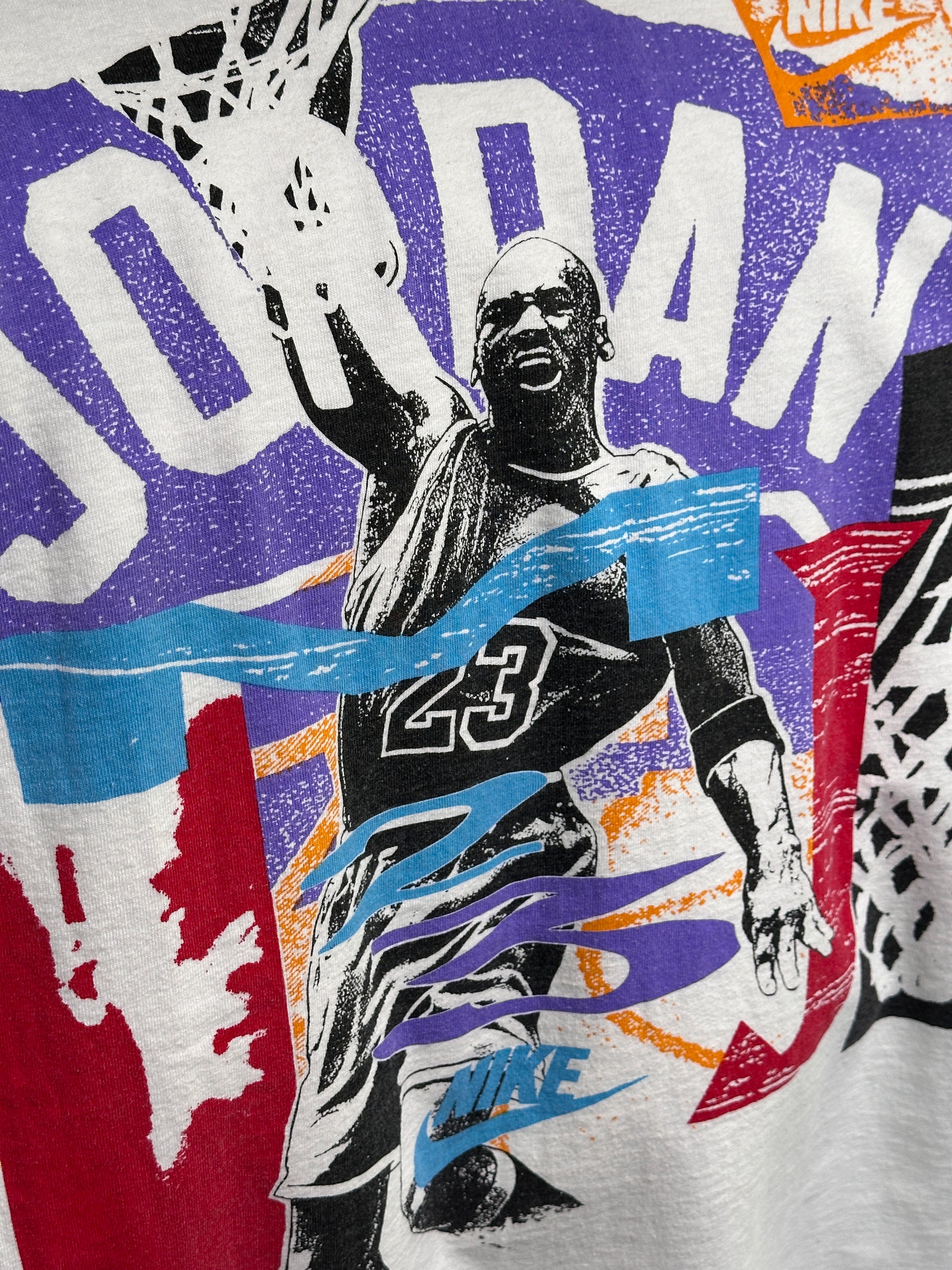 1990s Vintage Nike Michael Jordan Single Stitch T-Shirt | Weiß XL