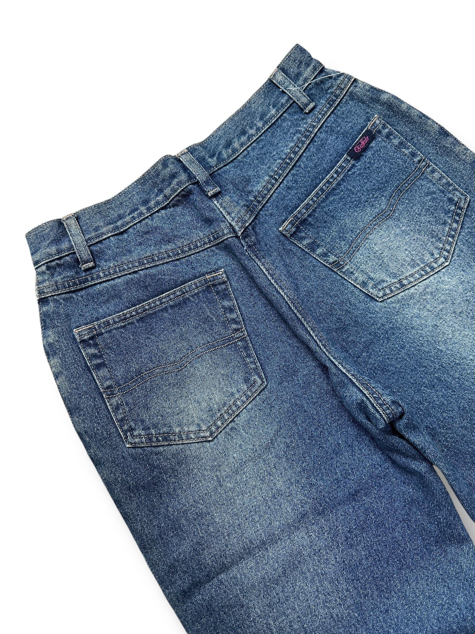 Y2K Buffalo Jeans Blau mit Glitzersteinen & Nieten | 34 Women’s W25