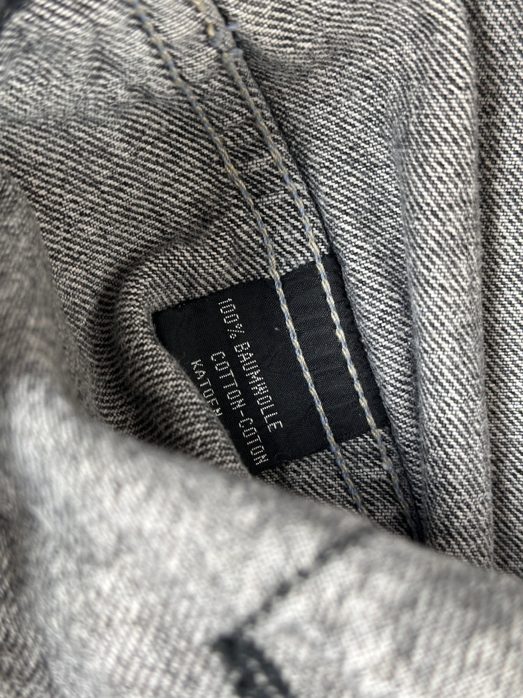 1990s Globetrotter Vintage Jeansjacke Washed Schwarz Heavy L/XL