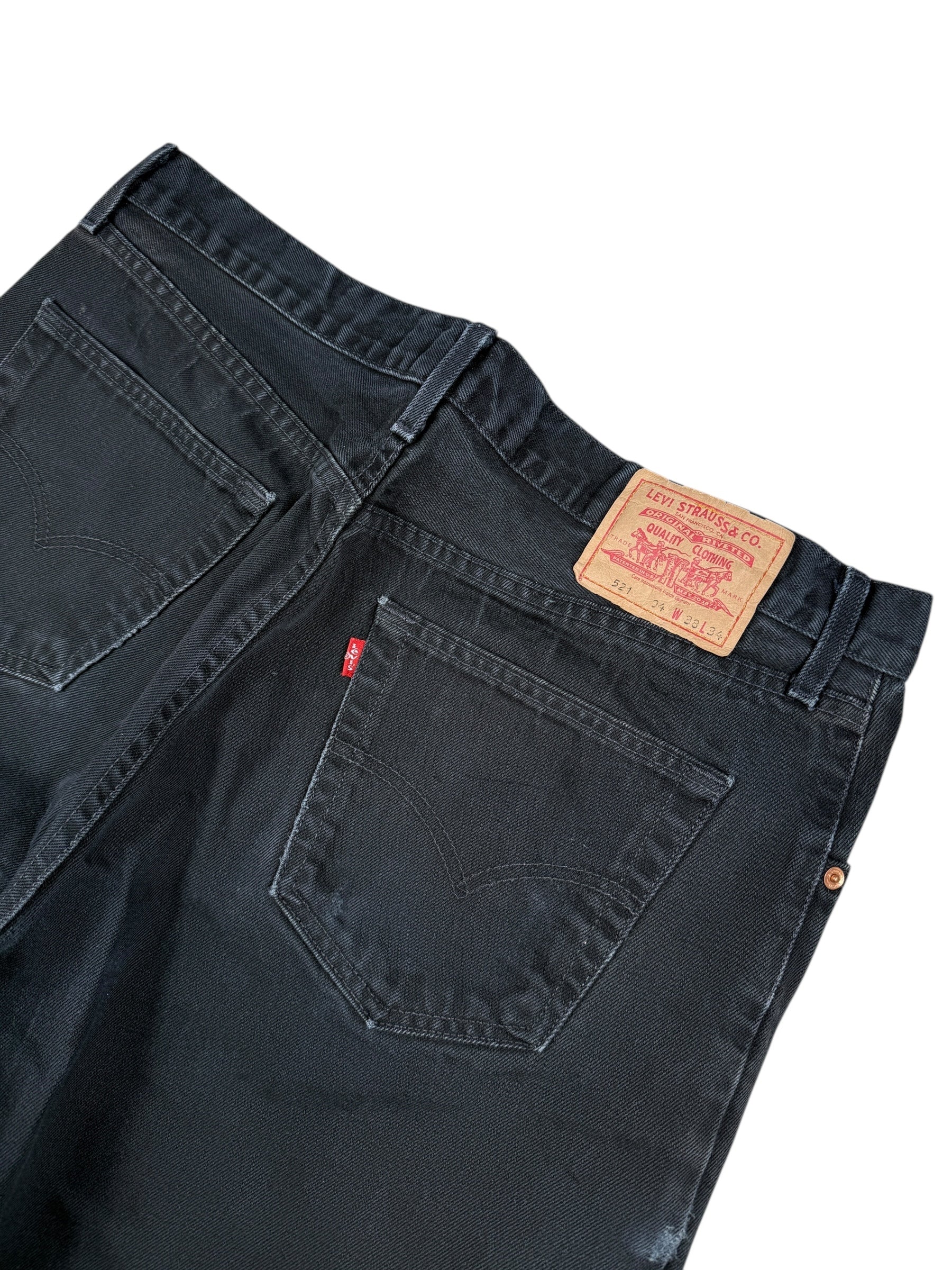 1990s Levi’s 521 Jeans Schwarz | L