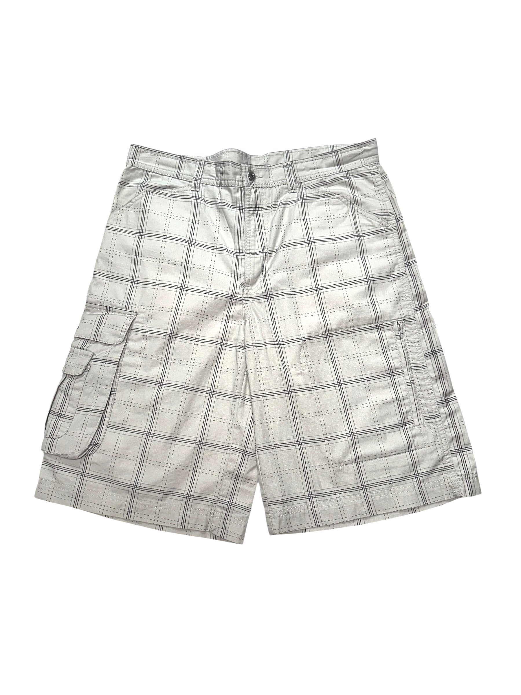 Y2k vintage cargo Shorts kariert beige M-L