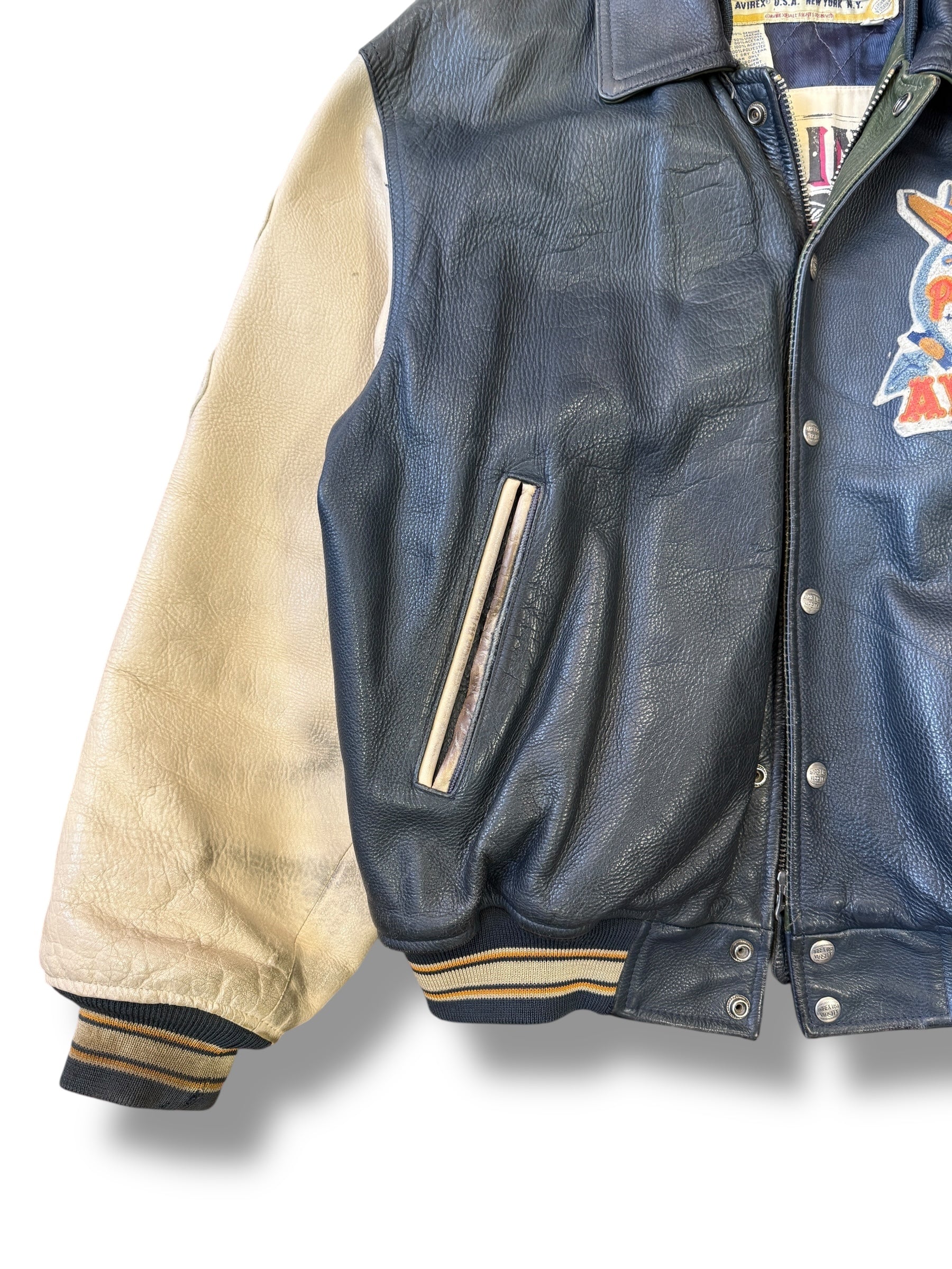 1990s Avirex Oorang Indian Head Lederjacke EXC Edition | XL