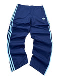 1990s Adidas Trainingshose Firebird Stripes Blau Hellblau | M