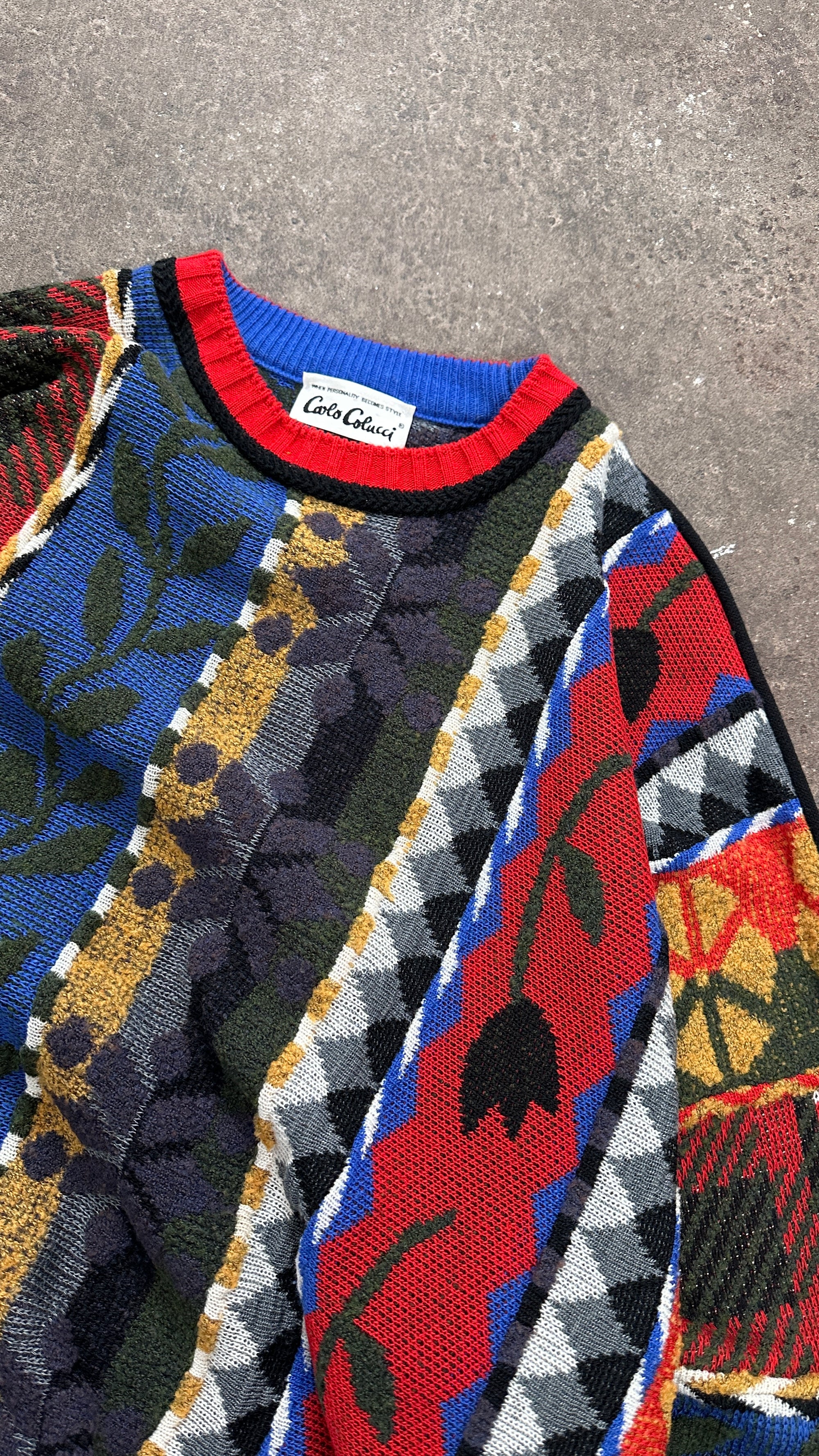 1990s Carlo Colucci bunt flower Made in Germany Sweater XL