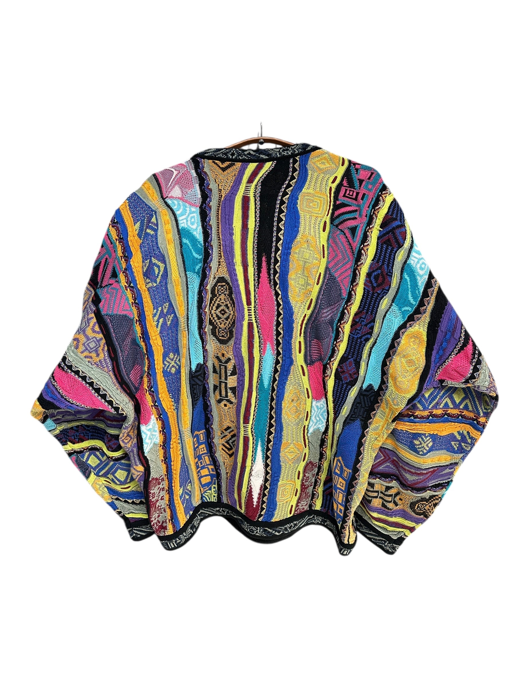 1990s Coogi Australia Strick Sweater Lila, Grün L