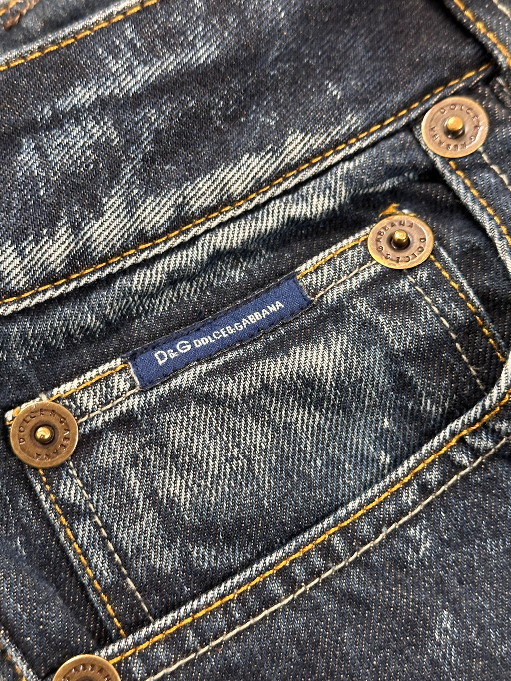 2000s D&G Dolce & Gabbana Metal Plate Baggy open leg grail archive y2k W36 L34