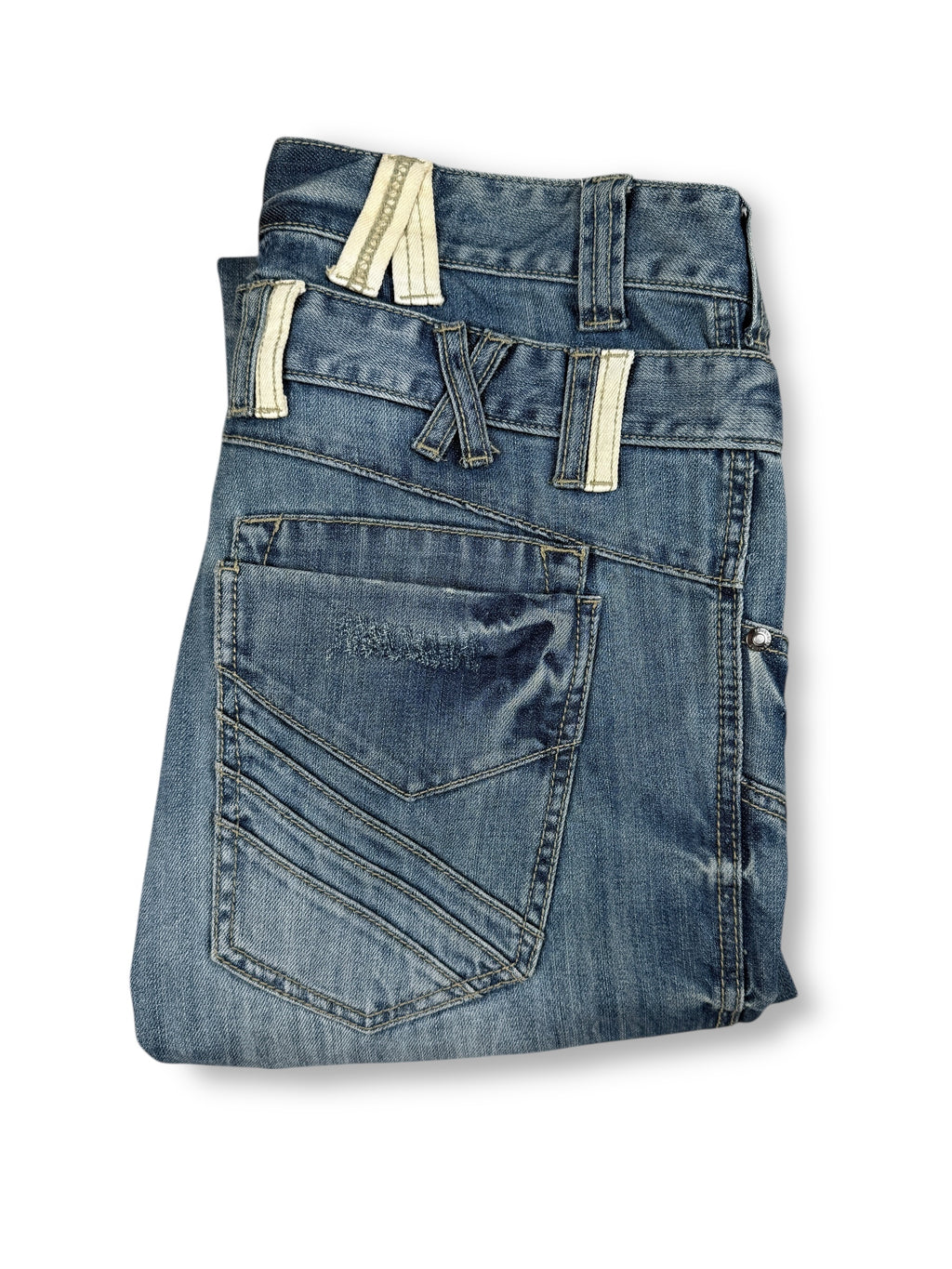 Y2K Jeans Blau washed| M-L