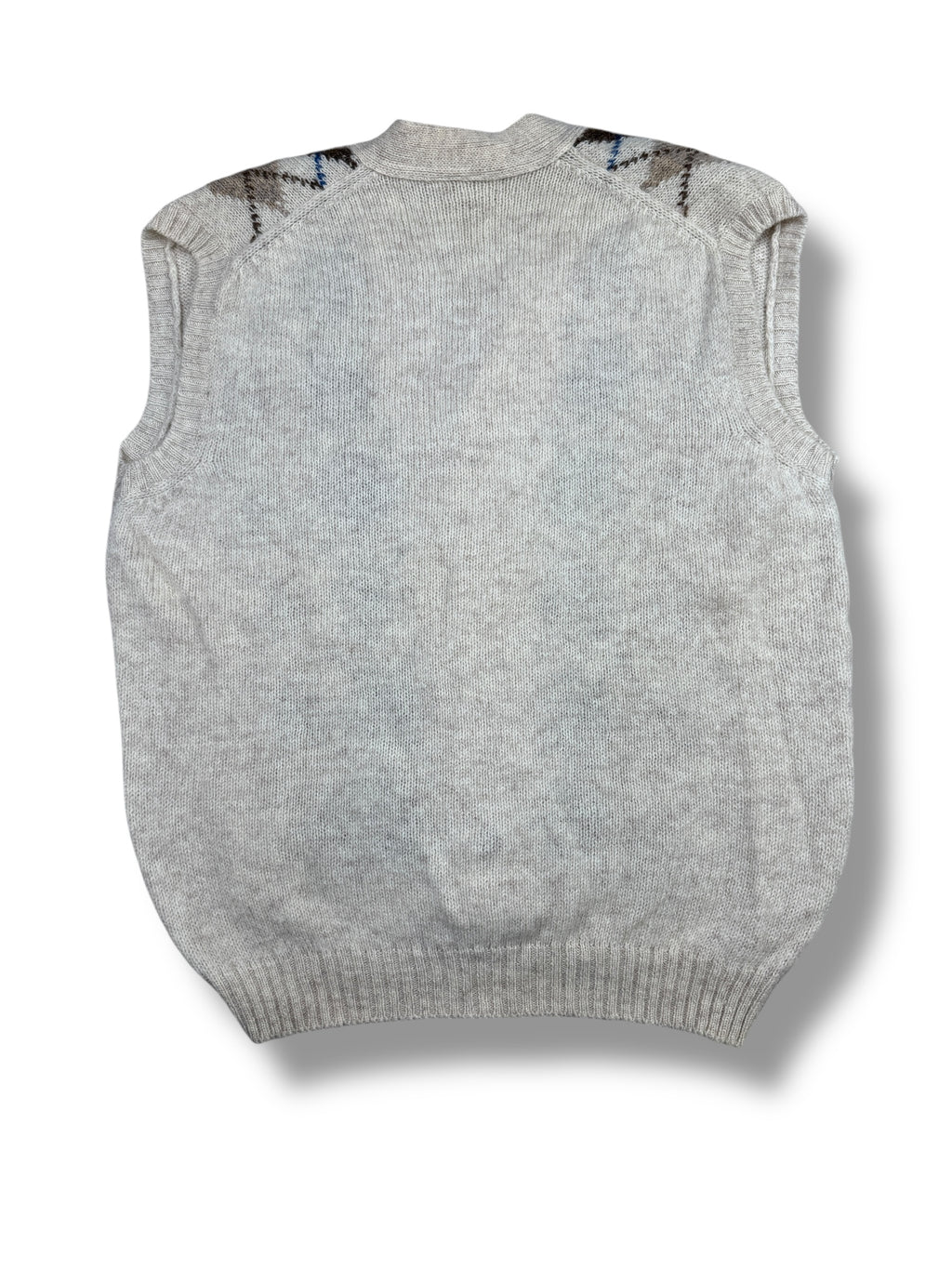 1990s Kappa Pullunder Shetlandwolle Weiß/Creme L