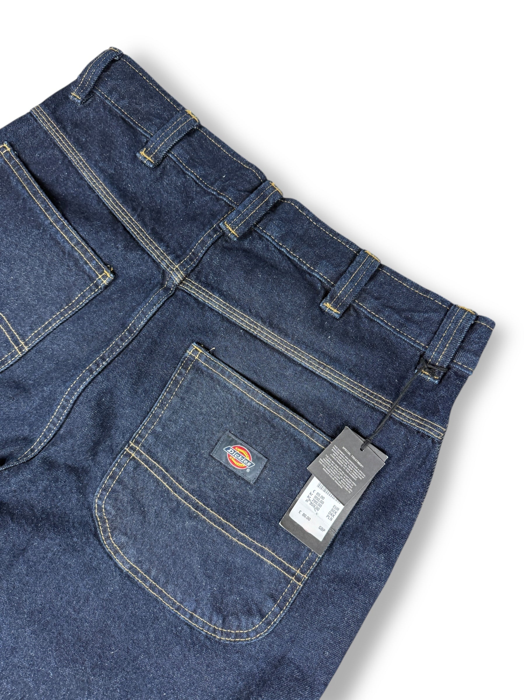 2000s Dickies Utility Front Denim Hose Dunkelblau | L | Neu mit Etikett