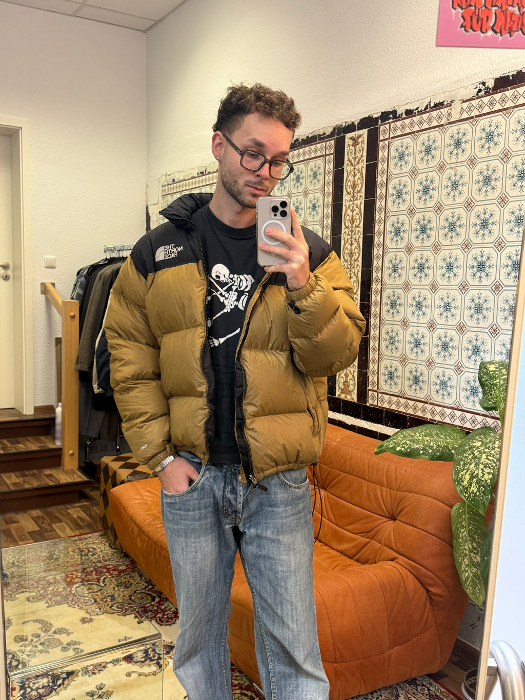 2010s The North Face 700 Nuptse Daunenjacke Gold/Hellbraun | XL