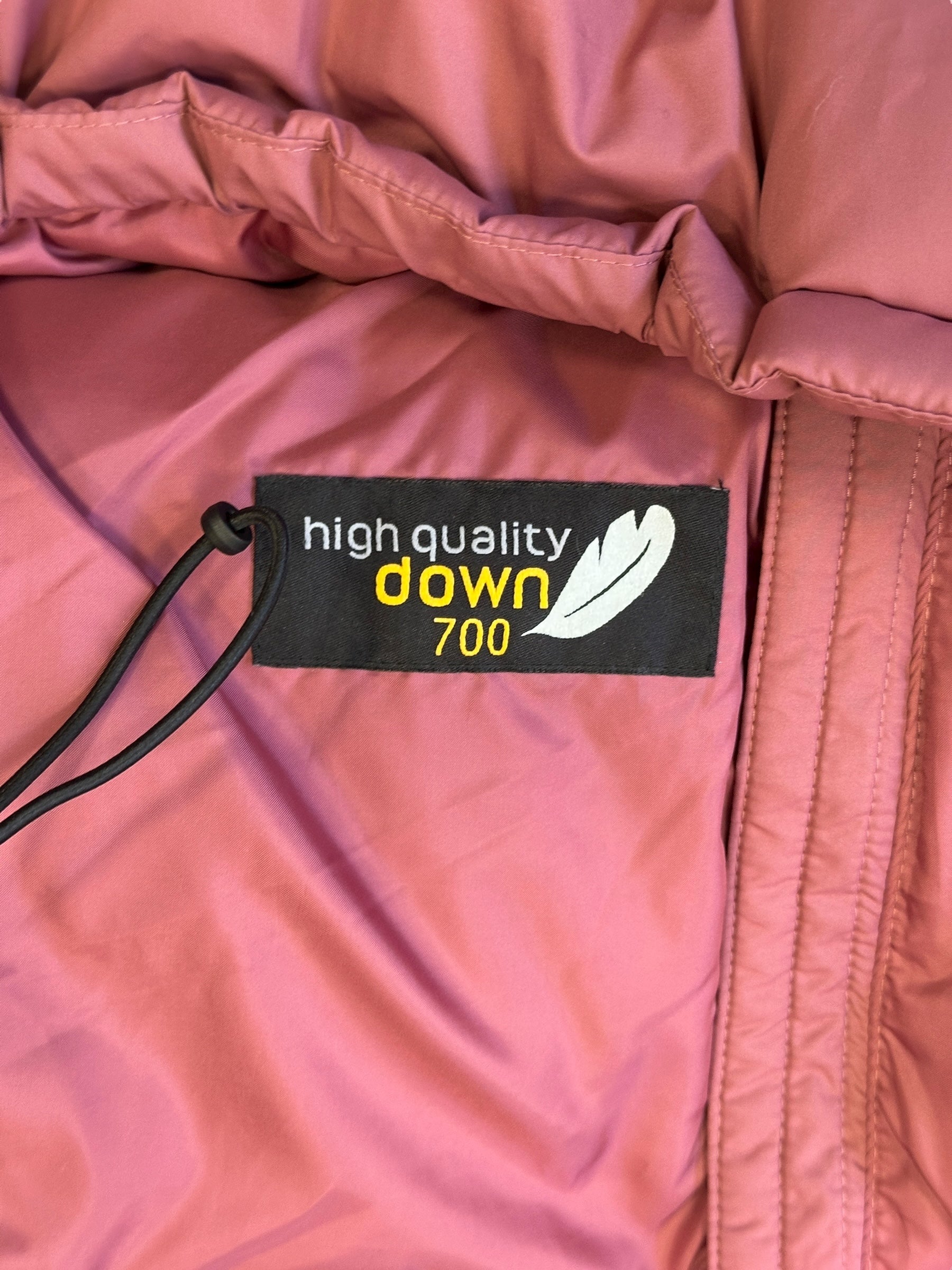 2010s Jack Wolfskin 365 Fearless Daunenjacke Jacke Rosa/Schwarz | High Quality 700 | L