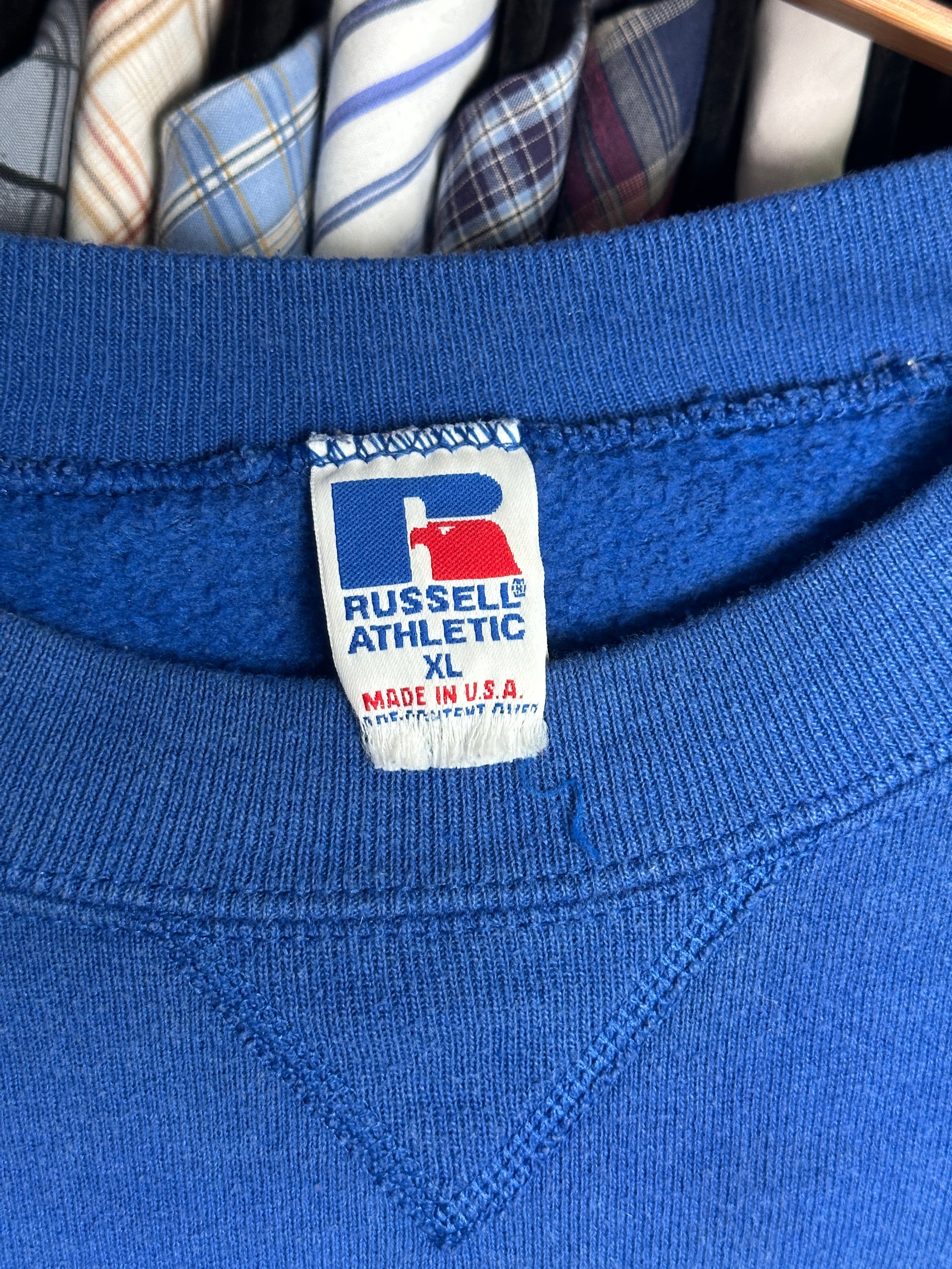 1990s Russell Athletic Heavy Sweater Blau L