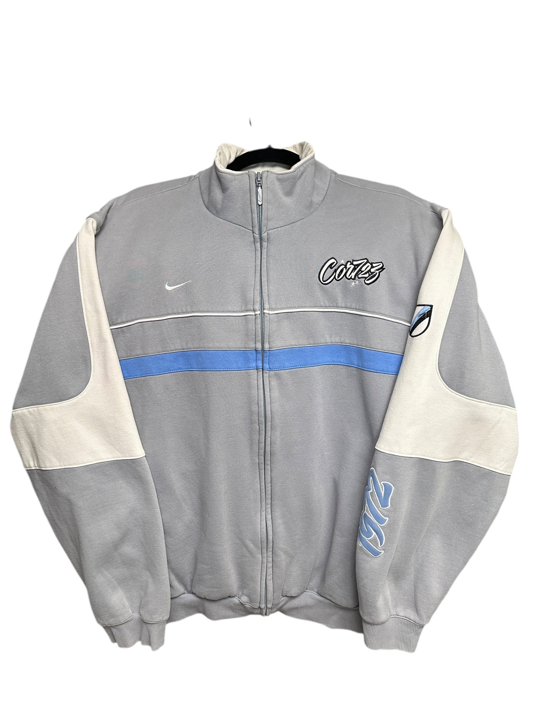 2000s Nike Cortez Trackjacket Grau L | men’s vintage