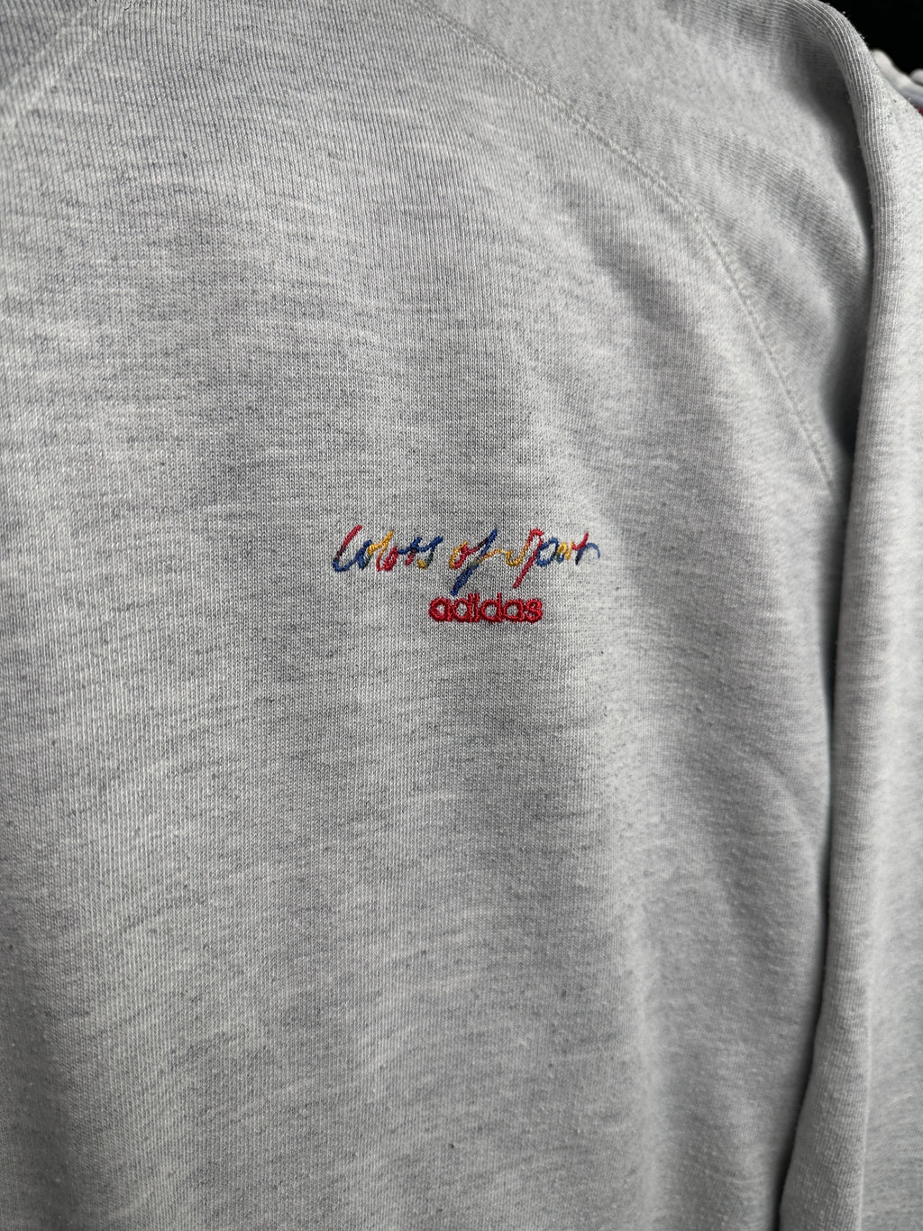 1980s Adidas „colors of sports“ Sweater Grau L